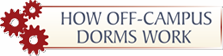 How off-campus dorms work
